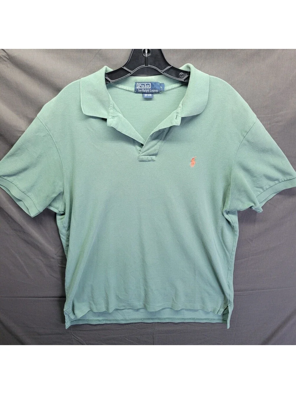 Vintage Ralph Lauren Polo Men's Short Sleeve Polo Light Green Size Large